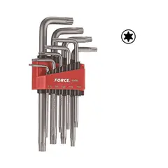 FORCE - Juego de Llaves Torx Puntas Largas - 9 Piezas