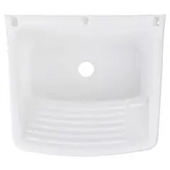 SOGA - Lavadero rectangular plástico 15 lt 46,5x42x27 Blanco