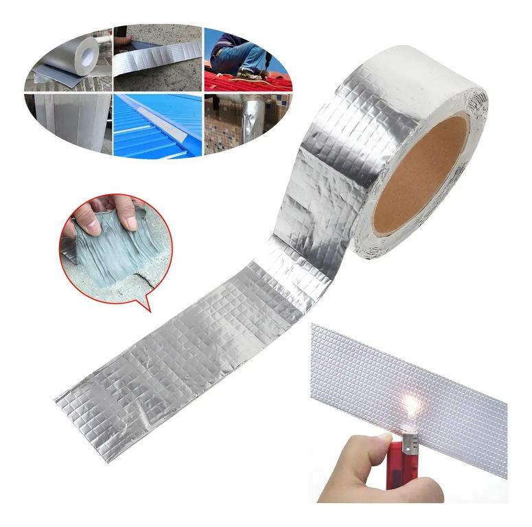 10cm X 10 Mts Cinta Butilo Techo Tuberia Adhes Reparacion Contra Agua