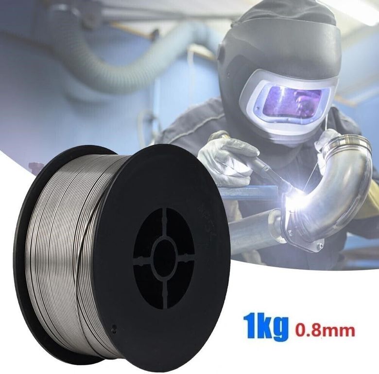 Alambre tubular flux core 08mm 1kg E71t-gs Hilo Soldar Sin Gas.