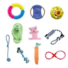 KINDA NICE - 10 Juguetes Cuerda Para Dentición Del Cachorro Para Perros