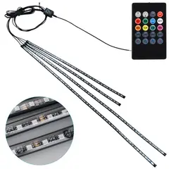 KINDA NICE - Pack 4 Barras De Luz Led De Chasis Automóvil Decorativo