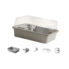 SUKEA - Jaula Para Hamster Con Casa Y Accesorios Gris