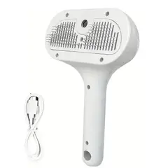 SUKEA - Cepillo Automático A Vapor 3en1 Para Mascotas Blanco