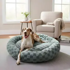 HOMEBRANDT - Cama Perro Premium Lavable Polar Redonda 100cm