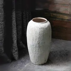 SANTU HOME & DECO - Macetero Jarron Ceramica Rústico Mediano