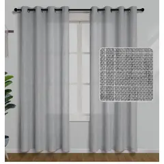 DIANA - CORTINAS 100% BLACKOUT 2 LIENZO ENGOMADA 140X220 C/U COLOR GRIS