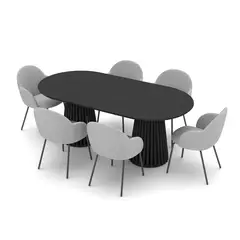 MEDULAR - Mesa de comedor Palisade 6 personas