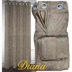 DIANA - CORTINA DOBLE TELA 2 LIENZO CON RELIEVE 140X230 C/U COLOR BEIGE OSCURO