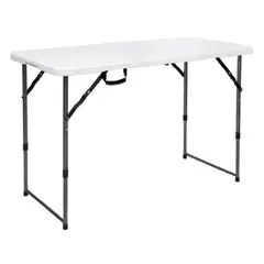 ALPES - Mesa Plegable Rectangular 120cm Camping Blanca Marca