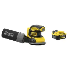 STANLEY - Lijadora Roto-orbital 5” + Batería 4Ah 20V de Regalo