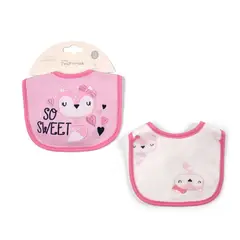 TEDMIMAK - Baberos de algodon bebe pack 2 unidades 0/12 meses