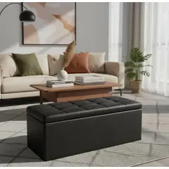 GENERICO - Banqueta Puff Baul Organizador Puff Sillon Pie De Cama Baul