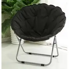 GENERICO - SILLAS PLEGABLES REDONDAS CON ESTRUCTURA DE METAL COLOR NEGRO