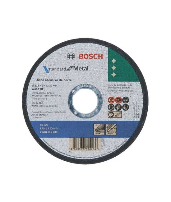 BOSCH Standard Metal 2608619383 50 discos corte 4 12 115x10mm