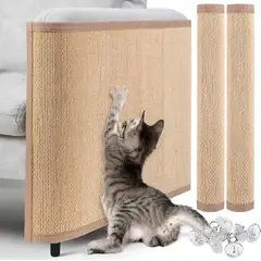 GENERICO - Rascador gato sillon muebles tipo alfombra sisal 80x50cm caf