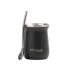 THERMOS - Mate 260ml + Bombilla Acero Inoxidable Granite