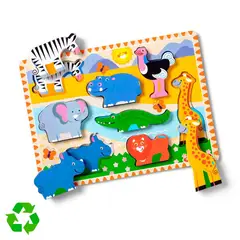 MELISSA & DOUG - Puzzle didáctico Melissa and Doug 8 piezas selva