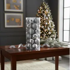 GENERICO - Esferas Bambalinas Bolas De Navidad plateado