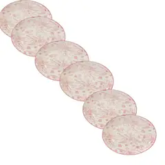 HALLEN - Set de 6 Platos Mesa 27 Cm Rose