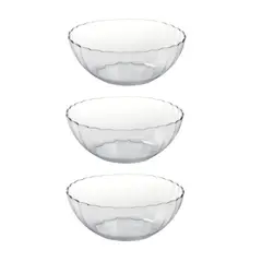 MARINEX - Pack De 3 Ensaladera BOWL De 1 Lt Bella Vidrio Templado