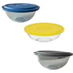 MARINEX - PACK DE 3 Ensaladera BOWL 1.5 Litros Con Tapa