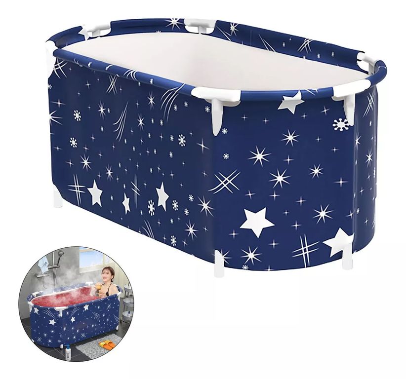 Bañera Plegable Portátil Adultos Y Niños Balde Spa 120×60cm