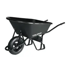 TRUPER - Carretilla 120 Litros Reforzada Bandeja Plástica