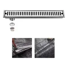 KUANGYE - Baño Piso Drenaje De Ducha Coladera Anti-olor Y Oculto 50cm×10cm