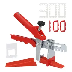 GENERICO - Kit Nivelador Cerámicos Piso 100 Cuñas + 300 Clips + Alicate