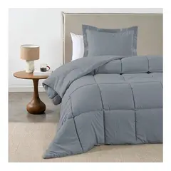 CANNON - Plumón Single Apto 1pl Y 1.5 Pl Softwash 185x250 Gris