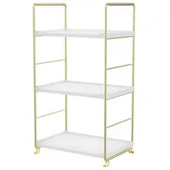 STOREFIX - ESTANTE ORGANIZADOR MULTIUSO - 3 NIVELES DORADO