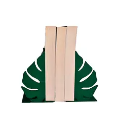 GENERICO - Decoración Sujeta Libros - Hojas de Monstera