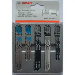 BOSCH - Juego de 10 hojas de calar para madera y metal con encastre T 2607010148