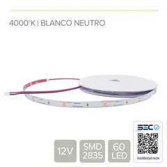 STOREFIX - CINTA LED 4.8W 12V 60L Neutro (rollo 5 mts)