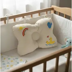 HAOKIDS - Almohada cojín bebé recién nacida 100% algodón relleno antialérgico