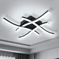 TATEE - Lámpara de techo cuatro tenedores Tres colores de luz negro