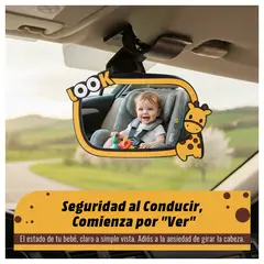 ZSPK - Espejo retrovisor venado ajustable para bebés en el coche