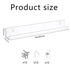 COZYNOOK - 6 Repisas Flotantes Estantes Flotantes De Acrílico Genérica