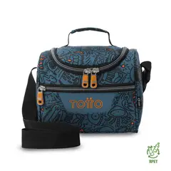 TOTTO - Lonchera Térmica Hombre Pizarra Mediana Azul