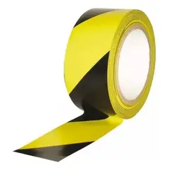 METALFER - Cinta Señalizacion Pvc Amarillo Negro 45mm X 50m