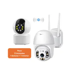 VIPA - Pack 2 Cámaras Seguridad Interior y Exterior IP WIFI