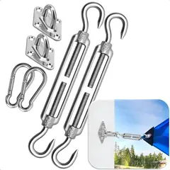 GENERICO - Pack X2 Tensores De Cuerda Alambre Tensor Gancho Para Toldos