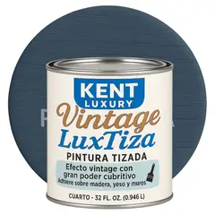 KENT - Pintura Tizada Mate – Vintage LuxTiza - 500 ML - AZUL PORCELANA