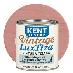 KENT - Pintura Tizada Mate Vintage LuxTiza - 1L - ROSA EMPOLVADO