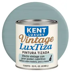 KENT - Pintura Tizada Mate Vintage LuxTiza - 1L - CELESTE VINTAGE