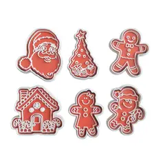 GENERICO - Set 6 Cortadores De Galletas Navidad 12 Cm pack #1