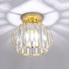 TATEE - Lámpara de techo amarillo oval soltero 19×17cm