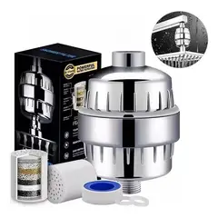 KUANGYE - Purificador De Agua Ducha Con 2 Cartucho De Filtro