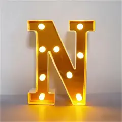 GENERICO - Letras Decorativas Con Luces Led «N»